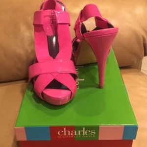 Hot Pink Charles by Charles David Strappy Heels